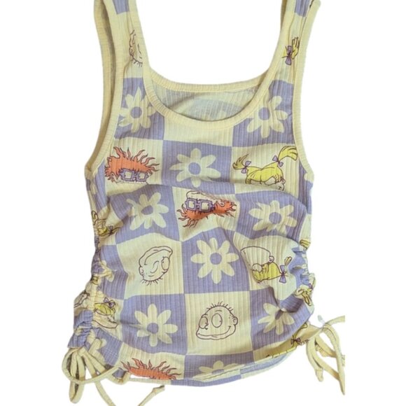 Rugrats 90s Retro Nickelodeon Yellow Graphic Tank Top - Picture 3 of 6